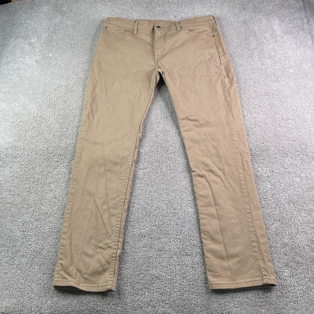 Levis Jeans Mens 36x32 Tan Khaki 511 Slim Stretch Denim Everyday Casual Chino